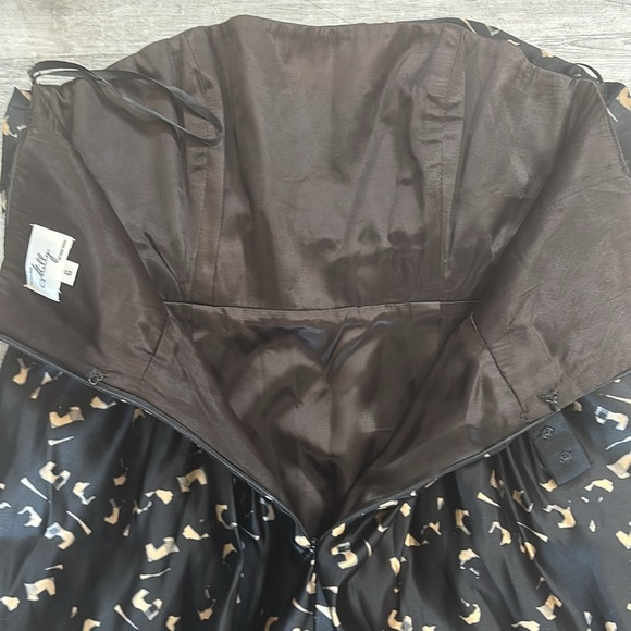 Milly New York Silk Strapless Black Cocktail party Dress Sz 6 - Picture 9 of 9